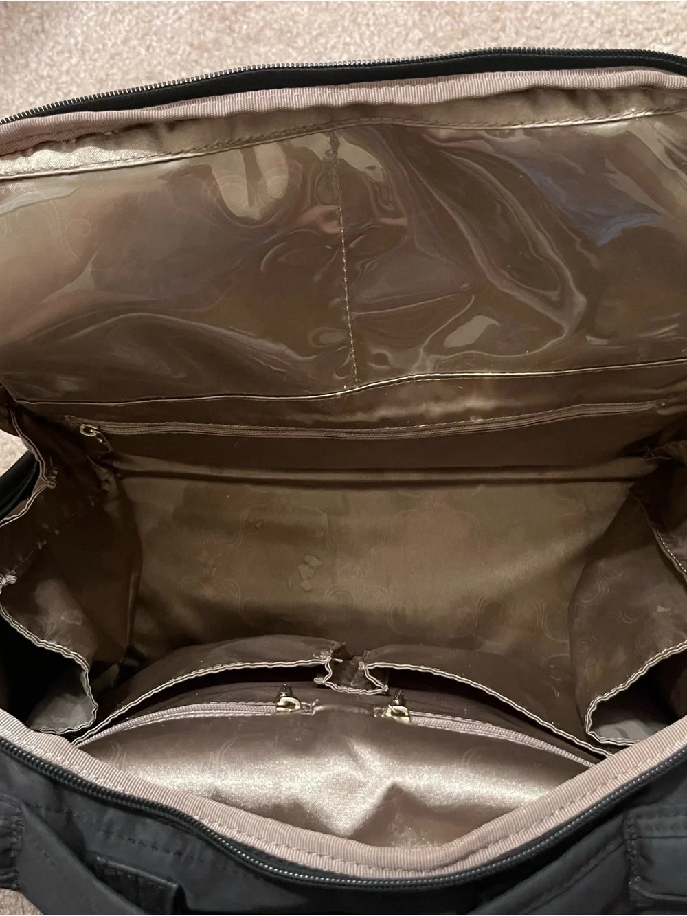 JuJuBe Diaper Bag Backpack with Gold Hardware